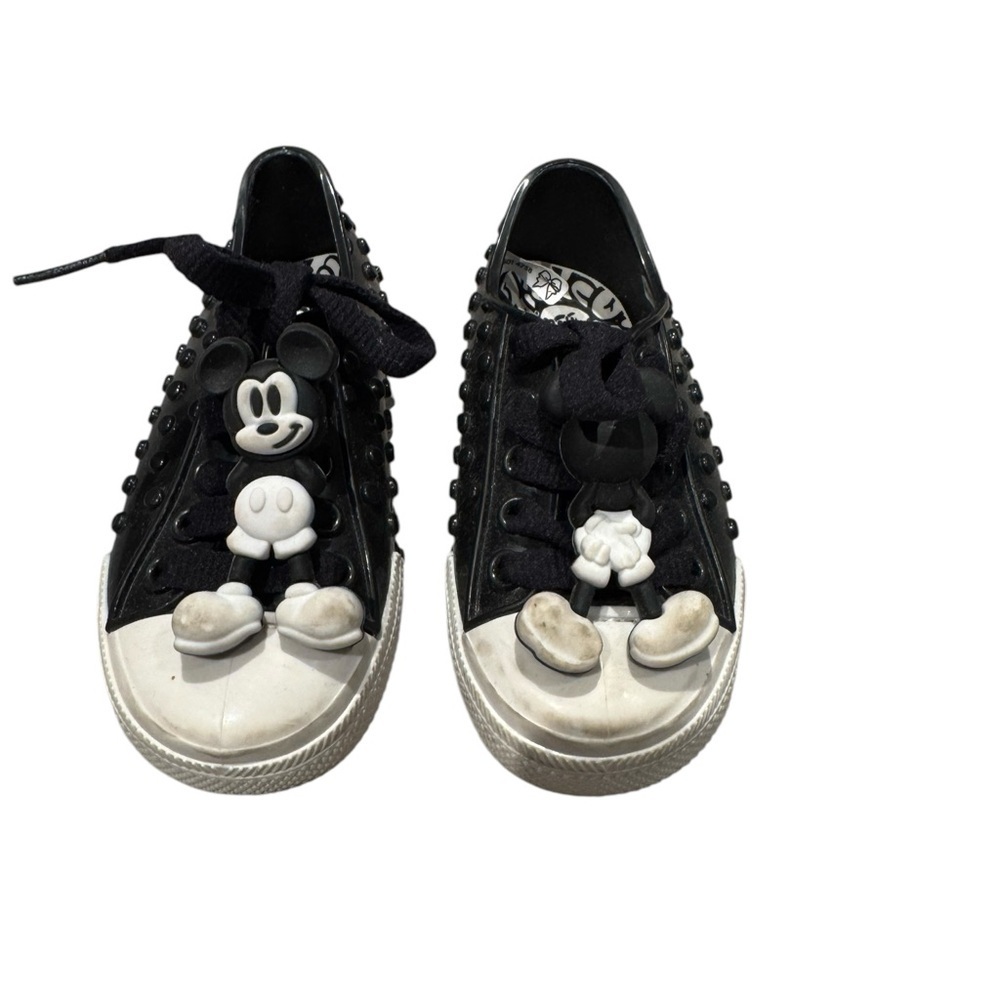 MINI MELISSA Black and White Mickey Mouse Sneakers - size 7C